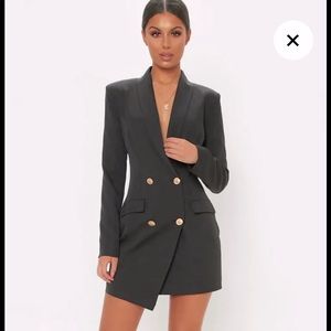 Button blazer dress